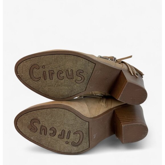 Sam Edelman Womens Leah Ankle Bootie Boot 8.5 M Tan Fringe Side Zip READ - Picture 9 of 10